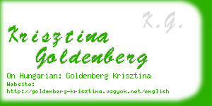 krisztina goldenberg business card